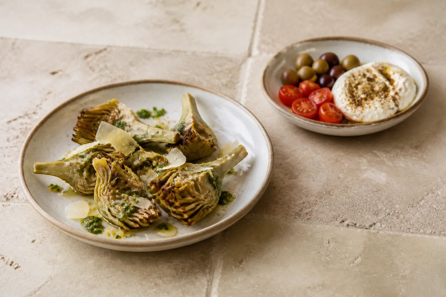 Roma enginarı ile zahter ve ricotta başlangıçları
